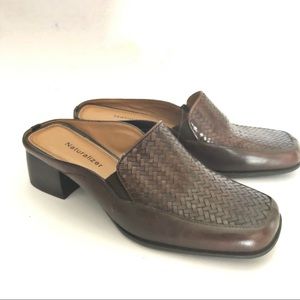 🦃NATURALIZER Mules Brown Herringbone Leather